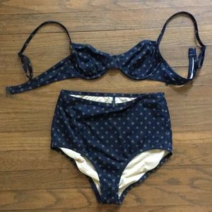 J crew swimsuit bikini top and high-waist bottom